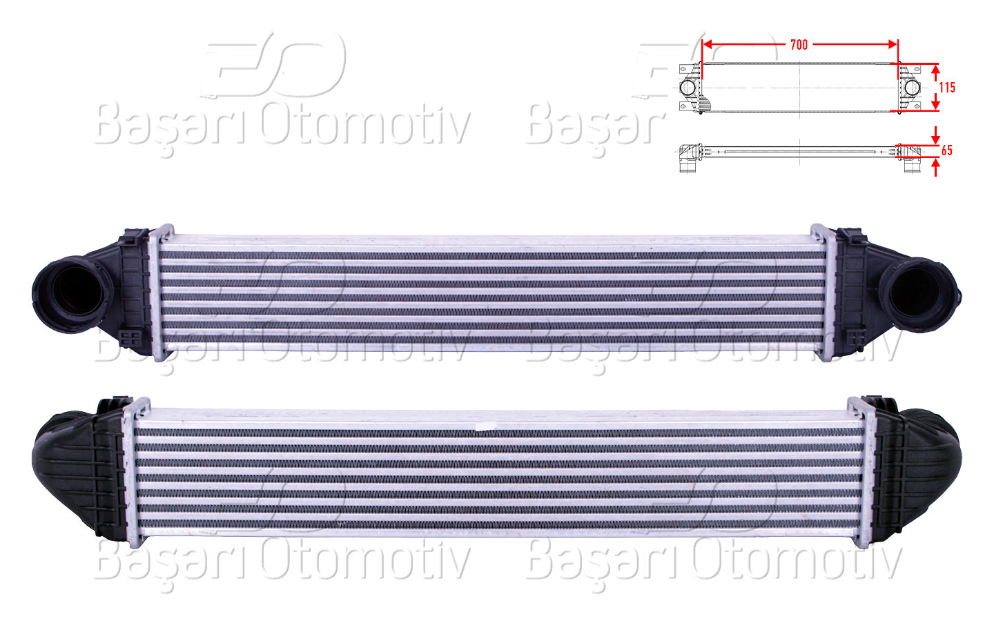 TURBO RADYATORU (INTERCOOLER) 700X115X65 MERCEDES-BENZ A-CLASS A160 180 200 TURBO BENZ B CLASS B160 180 200 CDI 04