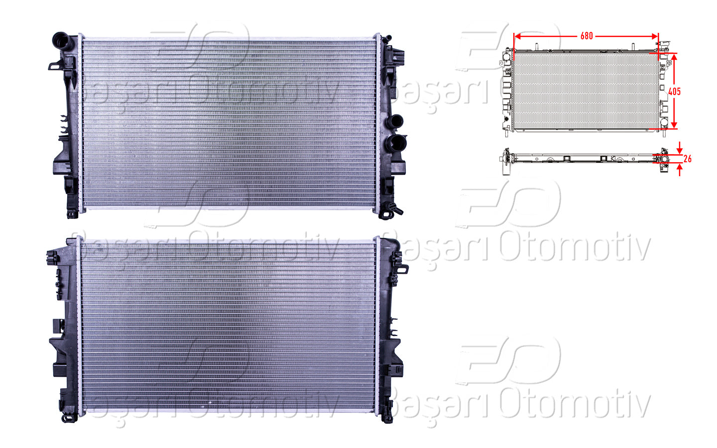 SU RADYATORU BRAZING MT 680X378X26 MERCEDES-BENZ VITO. VIANO 03> /