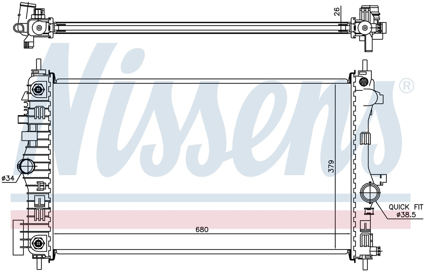 SU RADYATORU BRAZING AT 680X379X26 MM OPEL INSIGNIA 2.0CDTI